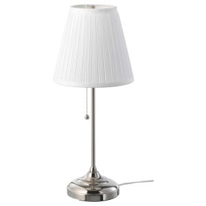 ÅRSTID, Table lamp, nickel-plated/white