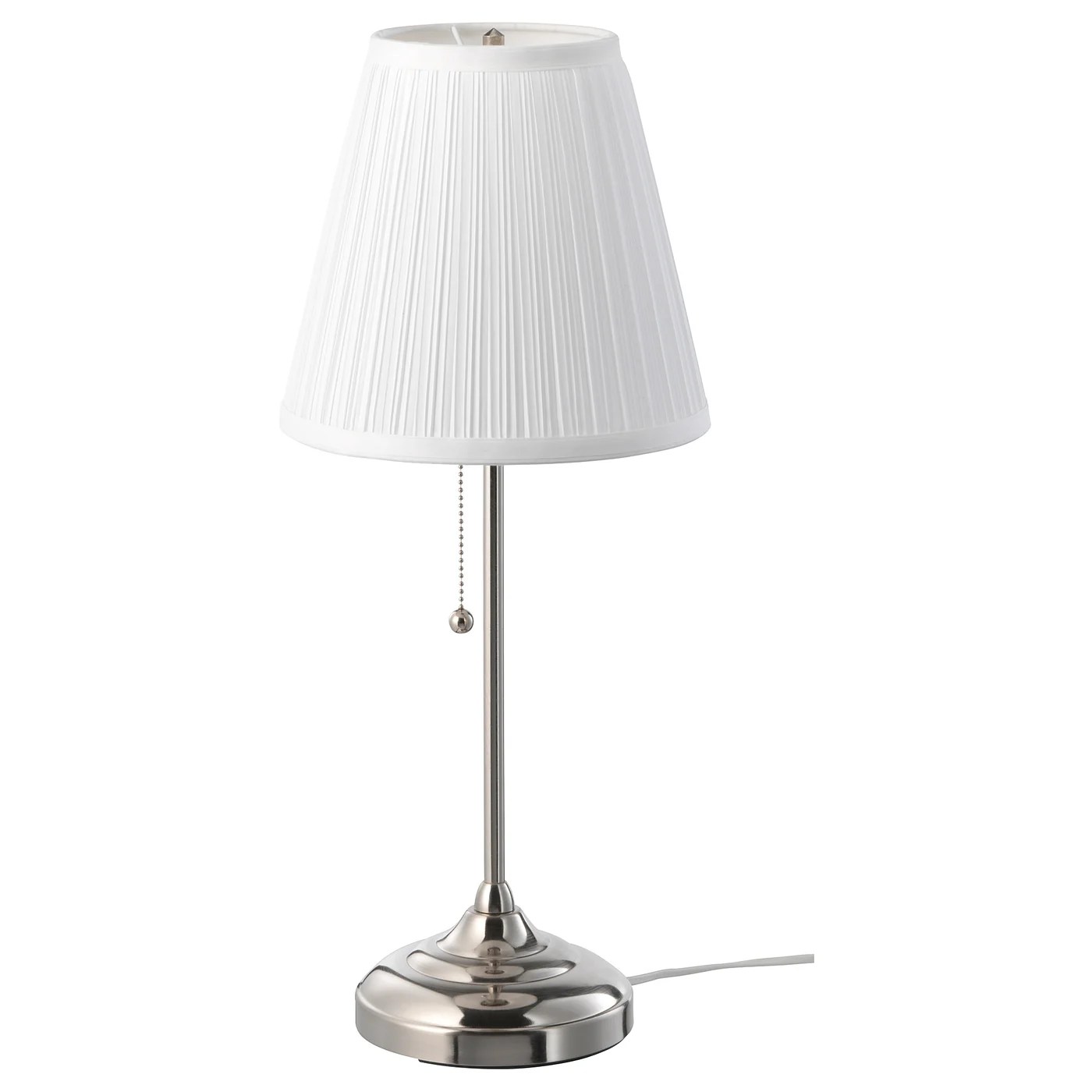 ÅRSTID, Table lamp, nickel-plated/white