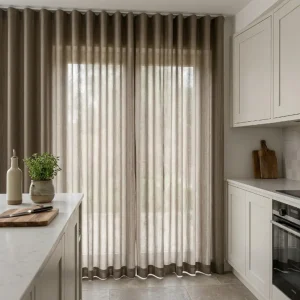 Bronze Luxury Wave Fold Sheers