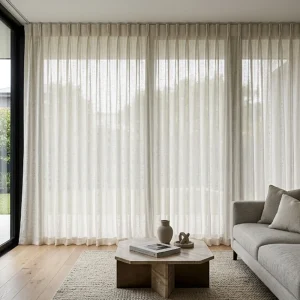 Textured Linen Sheer Drapes