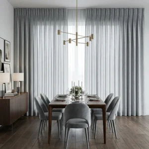 Refined Ash Pleated Sheer Drapes