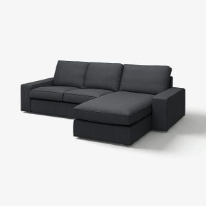 KIVIK, 3-seat sofa with chaise longue, Tresund anthracite