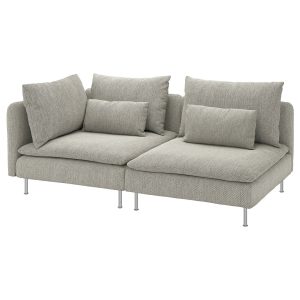 SÖDERHAMN, 3-seat sofa, with open end/Viarp beige/brown