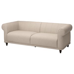 VISKAFORS, 3-seat sofa, Lejde light beige/brown